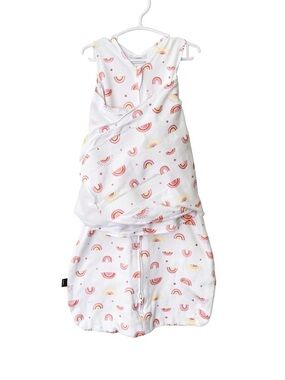 NWOT Halo Baby Sleep Sack Cotton White Pink Rainbow
Design Size Small 3-6 Months